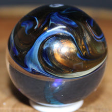 Load image into Gallery viewer, Borosilicate Glass Marble - Kevin O&#39;Grady - Pink &amp; Metallic Blue
