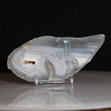 Load image into Gallery viewer, Blue Flame Chalcedony Geode Half
