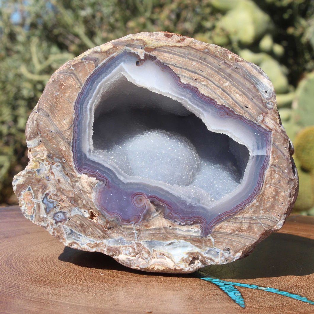 Druzy Blue Dugway Geode Botryoidal Chamber