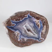 Load image into Gallery viewer, Blue &amp; Brown Dugway Geode Fissure Crystals Chamber
