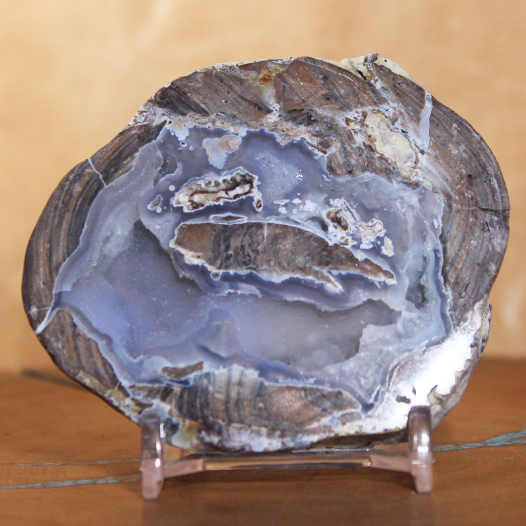 Round Face Blue Dugway Geode Half Juab Formation