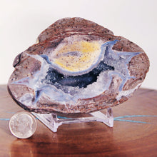 Load image into Gallery viewer, Blue Gray Lavender Dugway Geode Smile Chamber
