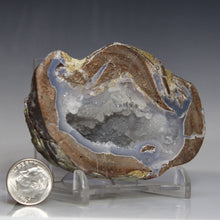 Load image into Gallery viewer, Size comparison of geode with dime
