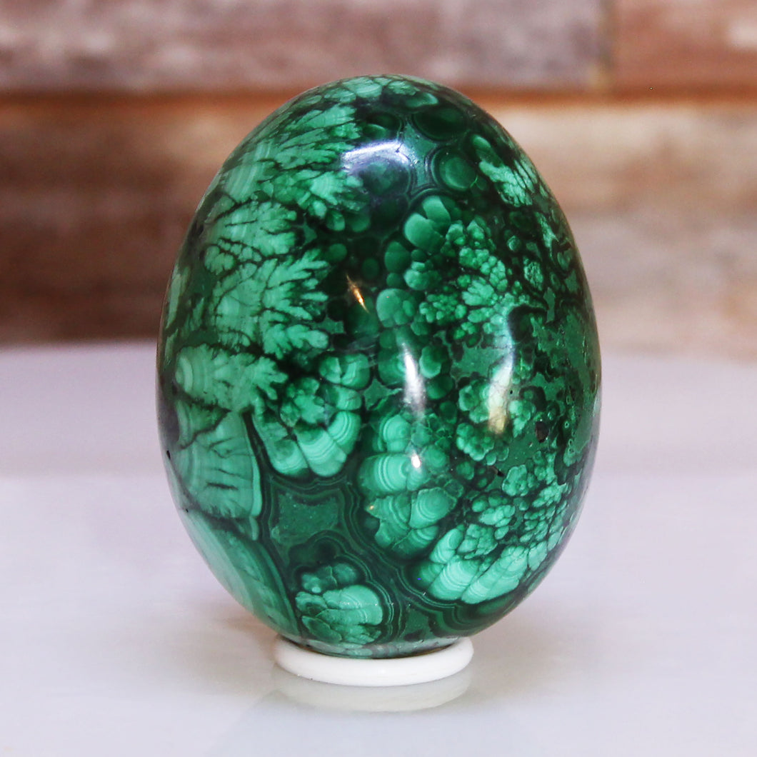 Malachite Crystal Egg - Liquid-Like Variations
