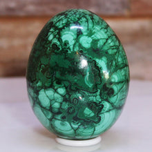 Load image into Gallery viewer, Malachite Crystal Egg - Liquid-Like Variations
