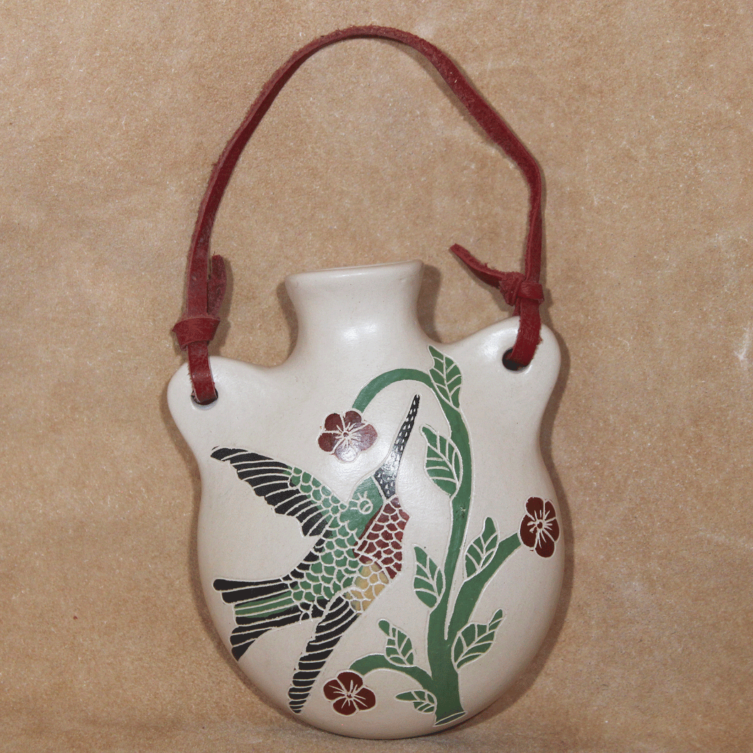 Hanging Flask - Mata Ortiz Pottery - Luz Elva Gutierrez