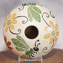 Load image into Gallery viewer, Front view of Queen Bees Flowers Mata Ortiz Pottery

