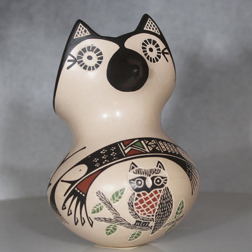 Angela Corona Owl Figure Mata Ortiz Pottery