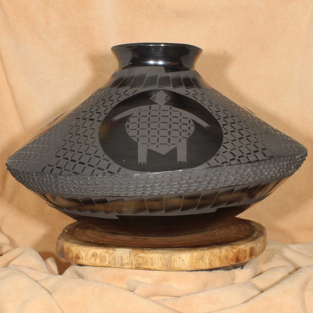 Berenice Cota - Large 4 Tortoises Black - Mata Ortiz Pottery