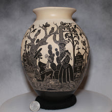 Load image into Gallery viewer, Dia de Muertos Pottery with dime as size comparison
