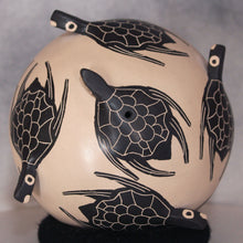 Load image into Gallery viewer, Top view seed hole for 3 Dimensional Tortoises Pottery
