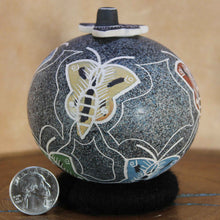 Load image into Gallery viewer, Ms. Gabriela Corona Silveira - Butterflies - Mata Ortiz Pottery w/ Lid
