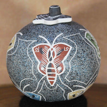 Load image into Gallery viewer, Ms. Gabriela Corona Silveira - Butterflies - Mata Ortiz Pottery w/ Lid
