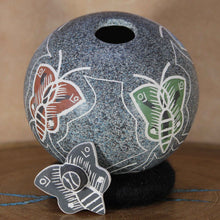 Load image into Gallery viewer, Ms. Gabriela Corona Silveira - Butterflies - Mata Ortiz Pottery w/ Lid
