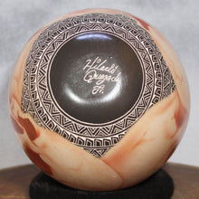 Load image into Gallery viewer, Overlapping Skulls - Mata Ortiz Pottery - Rare Southwest Orange
