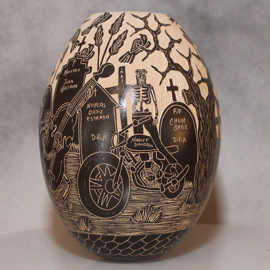 Mata Ortiz Tall Day of the Dead Pottery