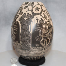 Load image into Gallery viewer, Mata Ortiz Pottery Day of the Day next to dime for scale
