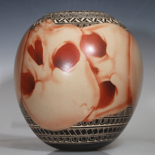 Rouge Shadow Skulls Mata Ortiz Pottery