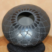 Load image into Gallery viewer, Señor Ivan Marin - Black on Black Olla - Mata Ortiz Pottery
