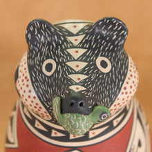 Load image into Gallery viewer, Native American Pottery - Bear with Fish - Artist Lourdes Villalba
