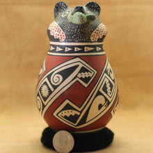 Load image into Gallery viewer, Native American Pottery - Bear with Fish - Artist Lourdes Villalba
