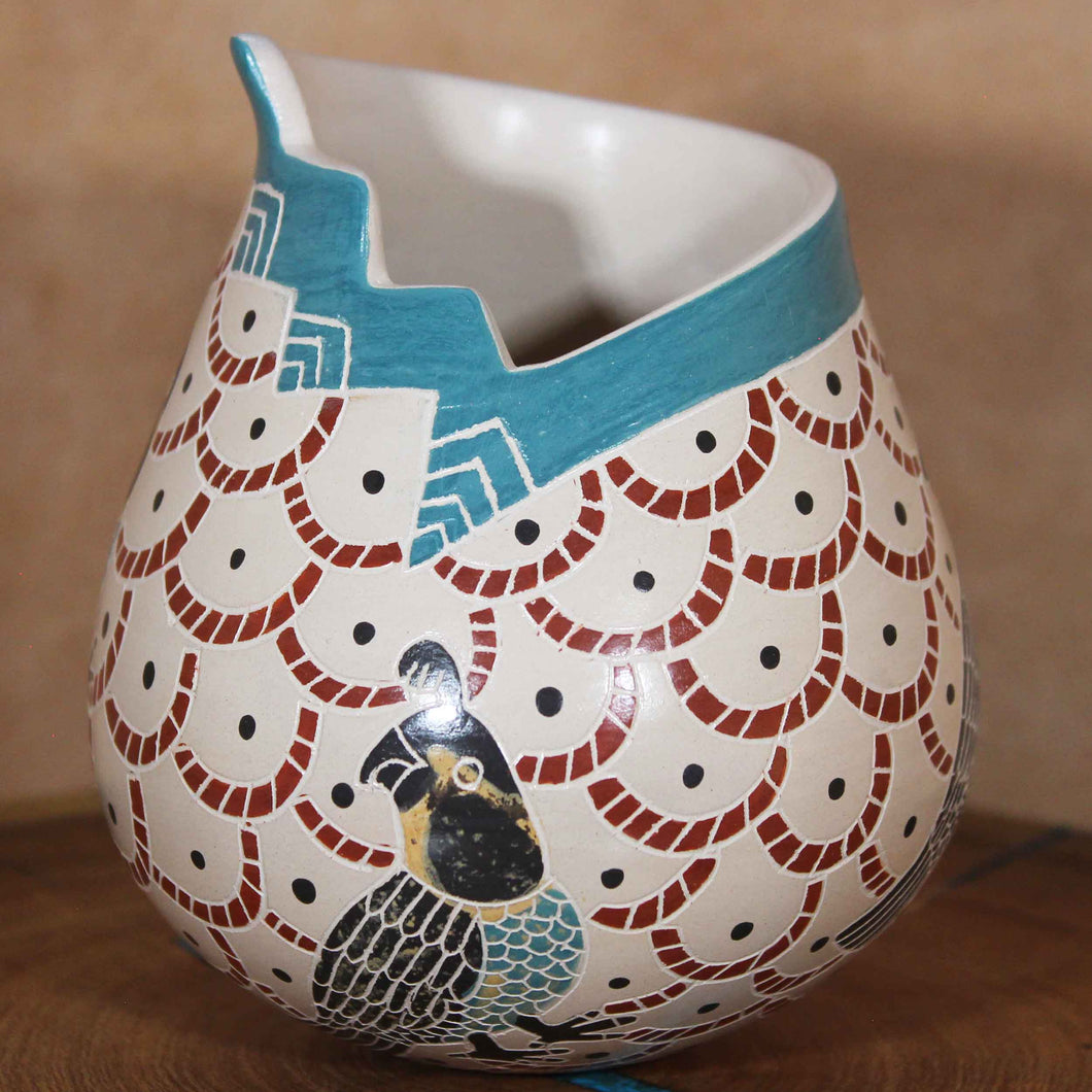 Luzelva Gutierrez -Covey of Quail - Mata Ortiz Pottery