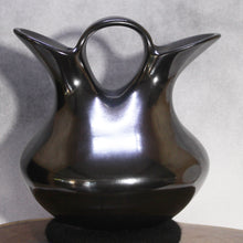Load image into Gallery viewer, Mirror Black Wedding Vessel - Mata Ortiz Pottery - Olivas Family Tradition
