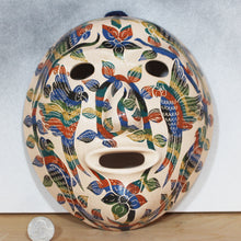 Load image into Gallery viewer, Interpretive Mask Paquimé Culture Mata Ortiz Pottery with dime for scale
