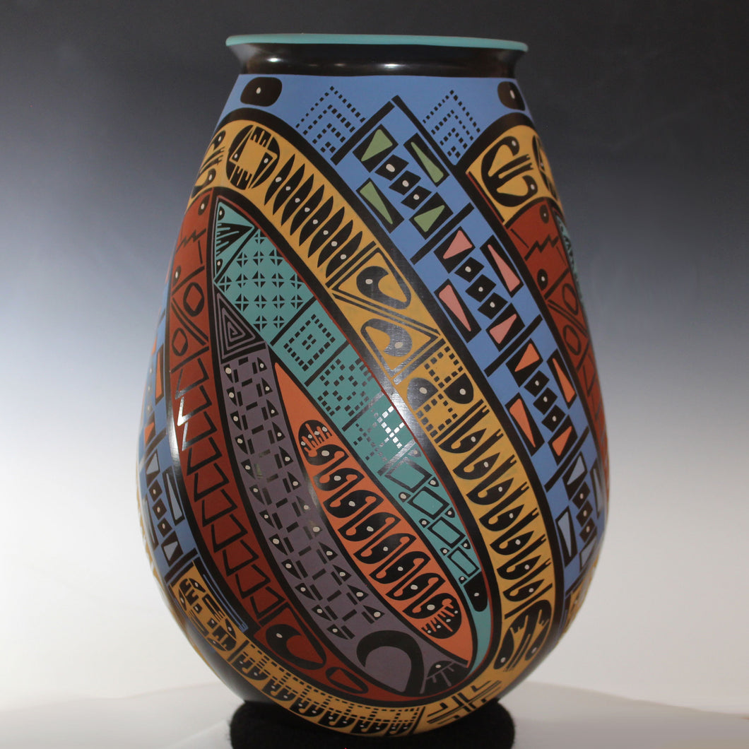 Mata Ortiz Pottery Large Bold Colors
