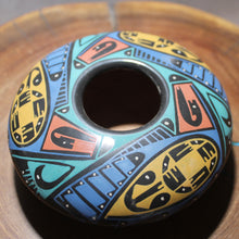 Load image into Gallery viewer, Low Profile Mata Ortiz Pottery - Señor Oscar G. Quezada - Vibrant Carousel of Colors
