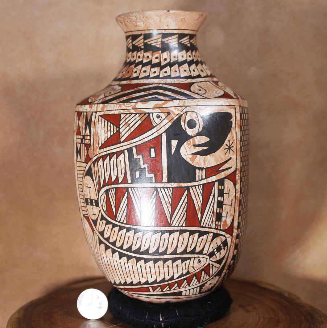 Ms. Paty Ortiz - Mixed Clay Vase - Mexican Mata Ortiz Pottery