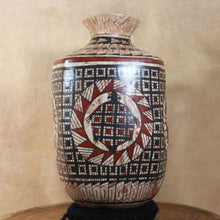 Load image into Gallery viewer, Ms. Paty Ortiz - Mixed Media Vase - Mata Ortiz Pottery
