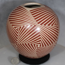 Load image into Gallery viewer, Mata Ortiz Pottery Intense Geometric Patterns with dime
