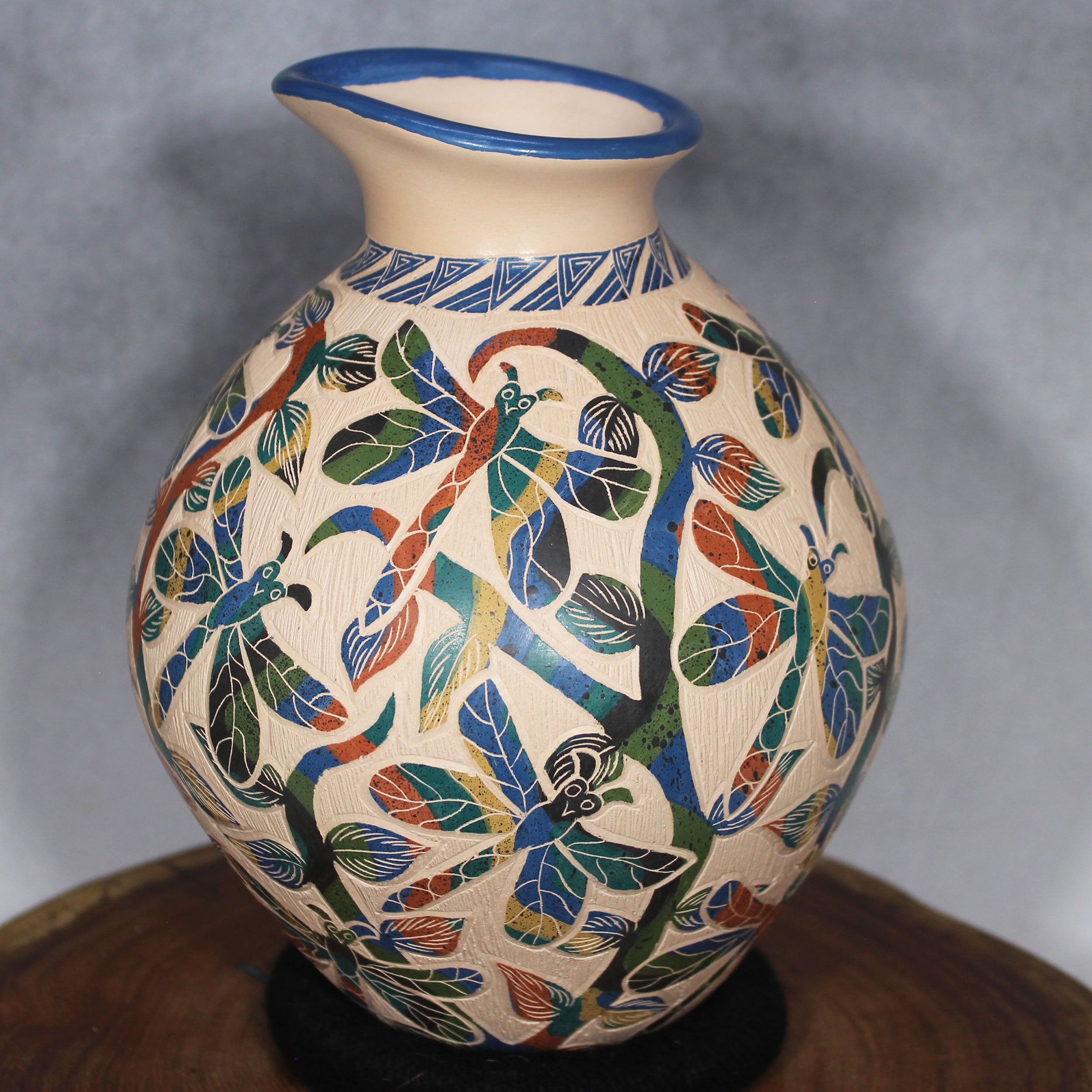 Mata Ortiz Pottery Matching Cactus Lid