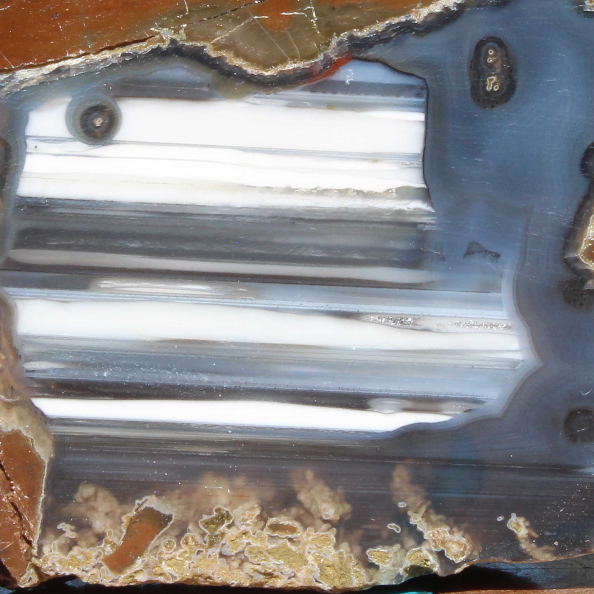 Soft Blue Dugway Geode Half Fine Druzy Quartz Polished Face from Utah