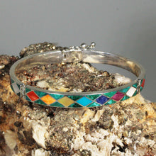 Load image into Gallery viewer, Peruvian Bracelet - Fine Silver &amp; Semi Precious Gemstones - Pachamama Energy
