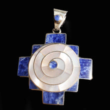 Load image into Gallery viewer, Sacred Peruvian Pendant Cross - Azure Blue Lapis - Urin Huanca
