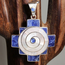 Load image into Gallery viewer, Sacred Peruvian Pendant Cross - Azure Blue Lapis - Urin Huanca
