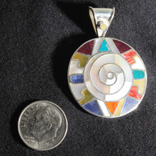 Load image into Gallery viewer, Peruvian Circle of Life Pendant - Gemstones &amp; Shell - Urin Huanca

