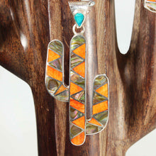 Load image into Gallery viewer, Peruvian Cactus Pendant - Spiny Oyster &amp; Abalone - Urin Huanca Co.
