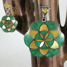 Load image into Gallery viewer, Pendant &amp; Earring Set - Inca Flower of Life - Urin Huanca
