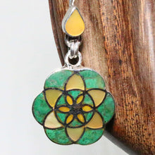 Load image into Gallery viewer, Pendant &amp; Earring Set - Inca Flower of Life - Urin Huanca
