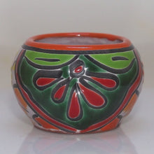 Load and play video in Gallery viewer, Miniature Talavera Flower Pottery | Bright Colors on White | Mexico Folk Art SW Floral Design
