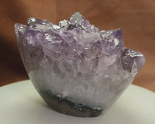 Load and play video in Gallery viewer, Massive Purple Amethyst Chunk White Calcite Crystal Flakes
