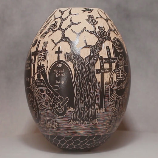 Video of Mata Ortiz Day of the Dead Pottery