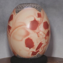 Load and play video in Gallery viewer, Overlapping Skulls - Mata Ortiz Pottery - Rare Southwest Orange
