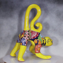 Load and play video in Gallery viewer, Talavera Yellow Monkey Mexican Pottery video
