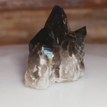 Load and play video in Gallery viewer, video of Black Smoky Quartz Prominent Cluster of Points
