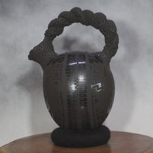 Load and play video in Gallery viewer, Señor Eli Ortiz - Rope Handle Pitcher - Mata Ortiz Pottery
