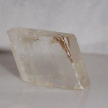 Load and play video in Gallery viewer, Video of Iceland Spar Crystal Rhombohedron Double Refraction
